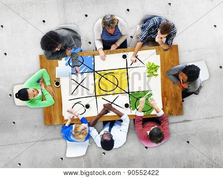 Leisure Game Tic Tac Toe Competition Challenge Winner Concept