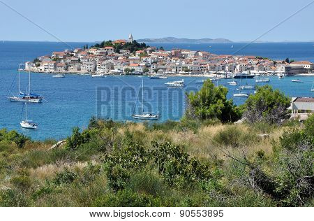 Primosten. A Small Mediterranean City On The Croatian Coastline