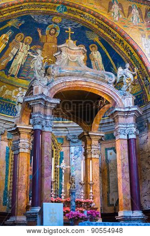Interior Of Roman Church, Rome, Italy