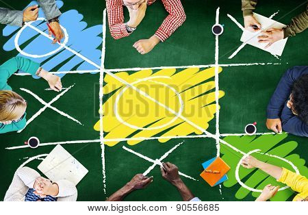 Leisure Game Tic Tac Toe Competition Challenge Winner Concept