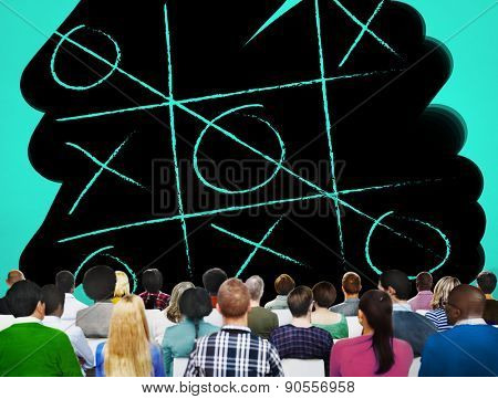 Leisure Game Tic Tac Toe Competition Challenge Winner Concept