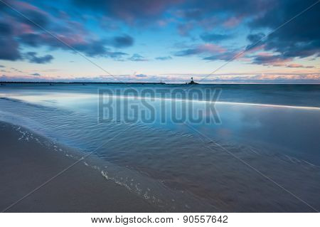Baltic Shore And Moutch Of Vistula River