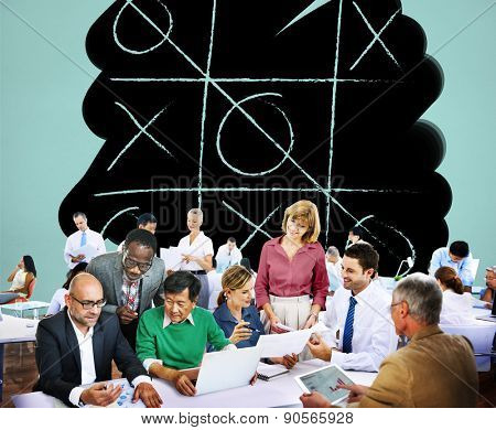 Leisure Game Tic Tac Toe Competition Challenge Winner Concept