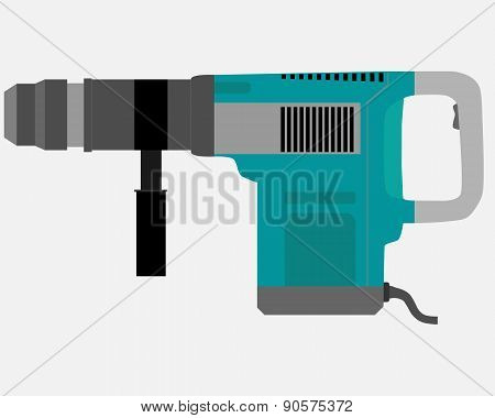 Perforator isolated on a white background. Flat design. Vector illustration