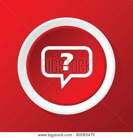 Question icon on red