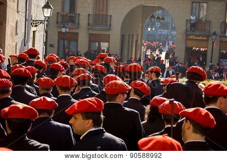 The Alarde Of San Marcial In Irun. Guipuzcoa, Spain