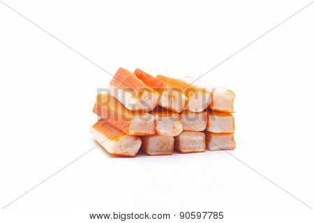 fish delicius sticks commonly called crab sticks