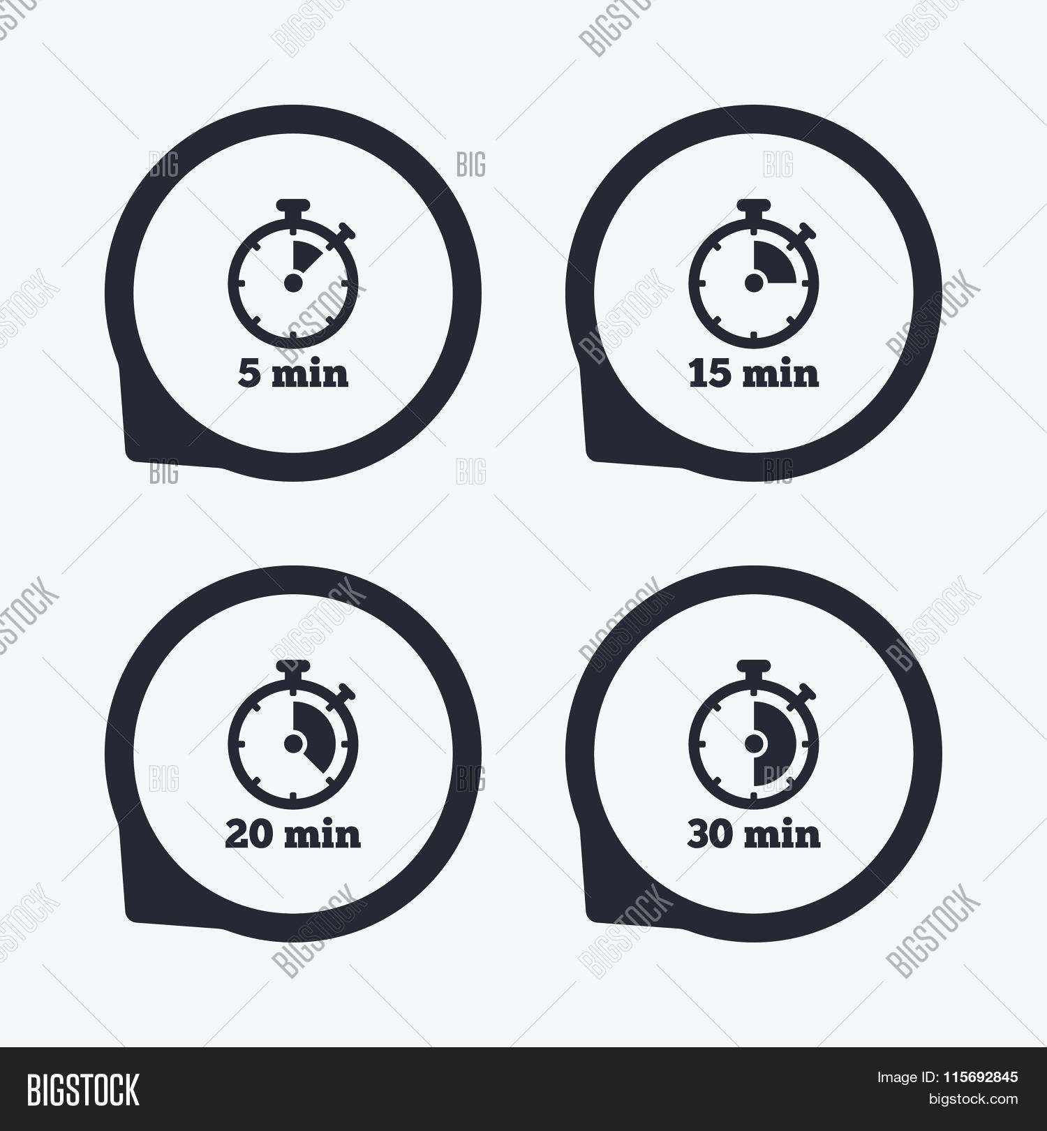 timer icons five minutes vector photo bigstock timer for five minutes