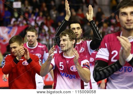 Handball Game Motor Zaporozhye Vs Kadetten Schaffhausen