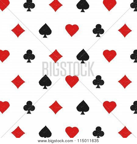 Vintage Poker Cards Pattern.
