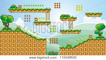platform game tileset 5
