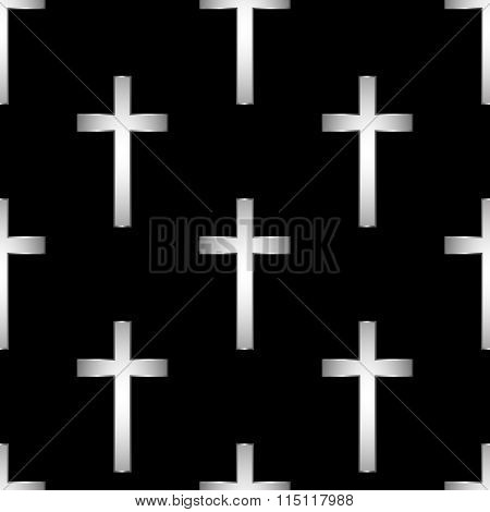 Religious cross seamless pattern