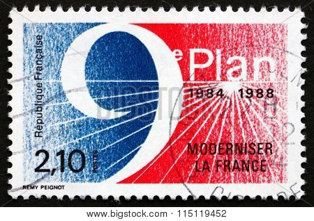 Postage Stamp France 1984 5- Year Plan