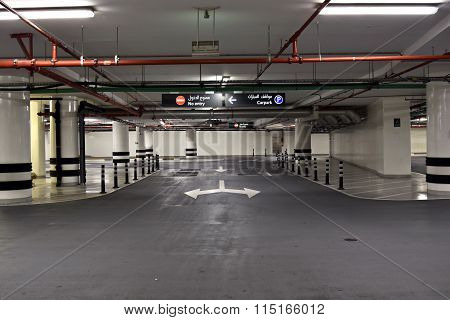At the Basement Parking, carpark with signboard and details