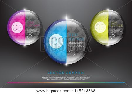 Abstract vector banners set of 3.