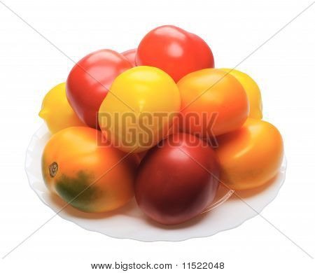 Vícebarevné Tomatto, izolované