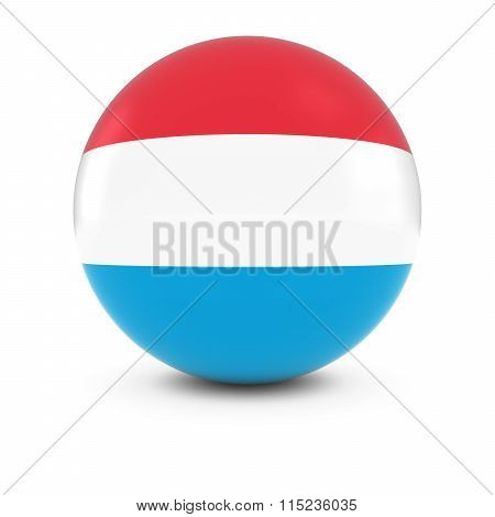 Luxembourgian Flag Ball - Flag Of Luxembourg On Isolated Sphere