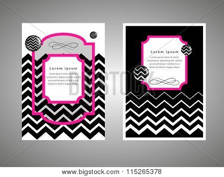 Set Of Vector Brochure Templates In Abstract Style. Vector Brochure Flyer Design Layout Template