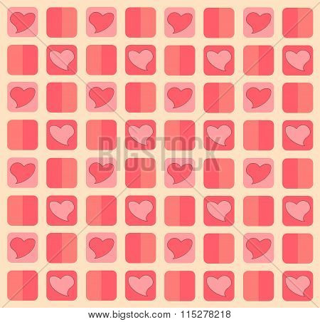 cute pink pastel heart and love background
