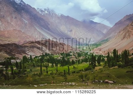 Mountain valley in Karakorum