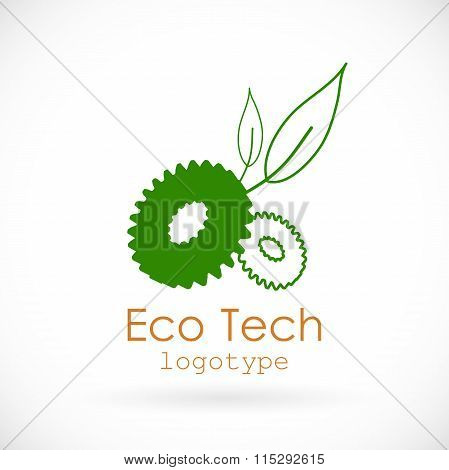 Eco logo, line style