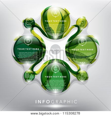 Infographic template for 4 options.