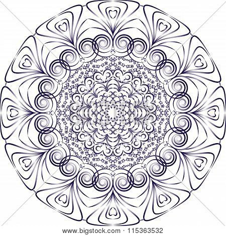plate blue ornament