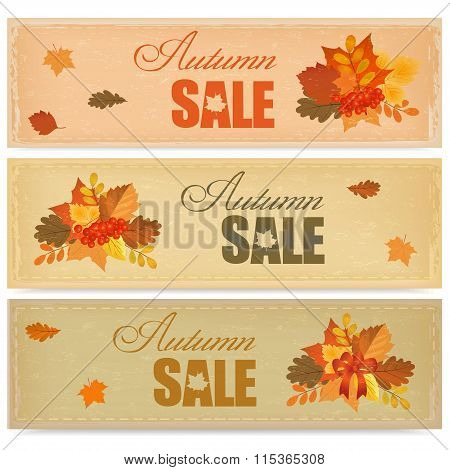 Vintage Autumn Sale Banners