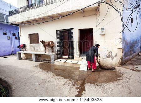 Streets Of Taj Ganj Area In India