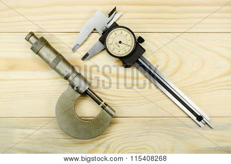 Measuring Tool Caliper And Micrometer