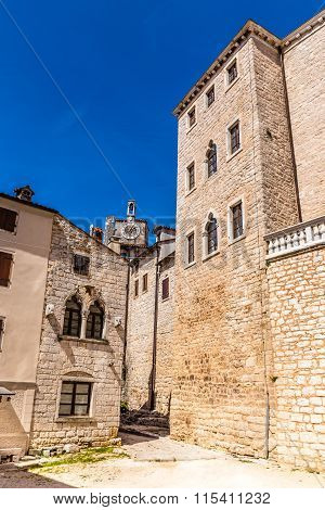 Clock Tower Near Soardo-bembo Castle-bale,croatia