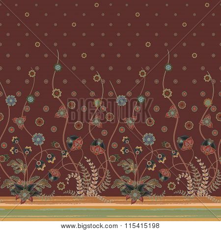 Vertical seamless patterns collection with floral texture for clothes, bedclothes, Bridal, Valentine's day, greeting cards or Birthday Invitations, fabric or paper print.