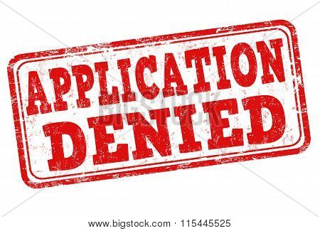 Application Denied Stamp