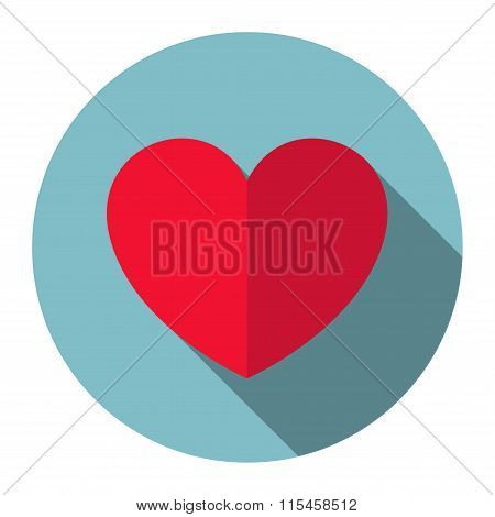 Heart Icon Flat Design