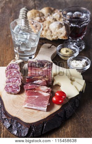 South Tyrolean Specialites On Wood
