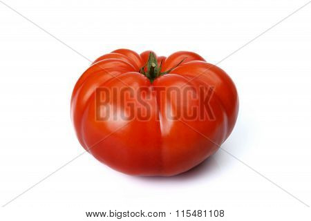 Fresh delicious Beef Big Tomato. Isolated on white background.