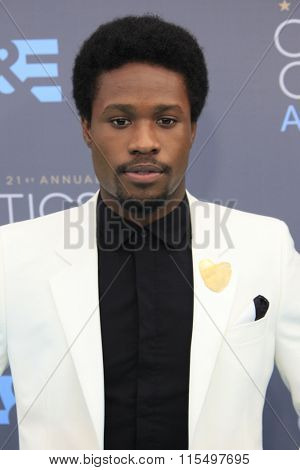 LOS ANGELES - JAN 17:  Shameik Moore at the 21st Annual Critics Choice Awards at the Barker Hanger on January 17, 2016 in Santa Monica, CA