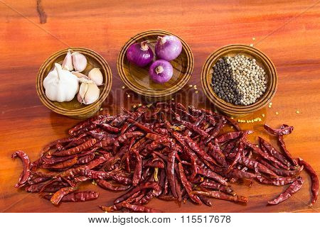 ingredients for thai food ready for cook