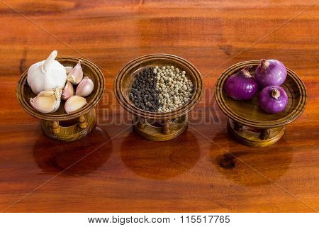three ingredients in tray ready for cook