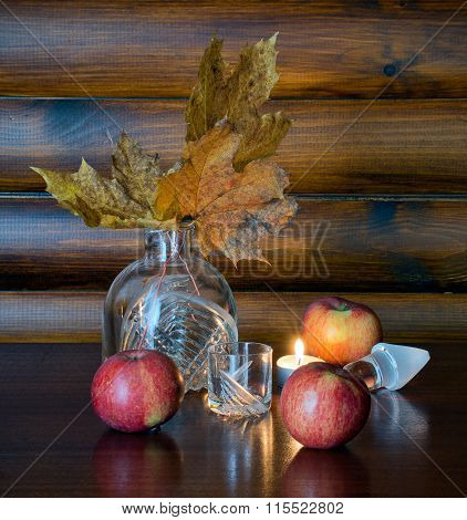 Autumn Still Life With Apples