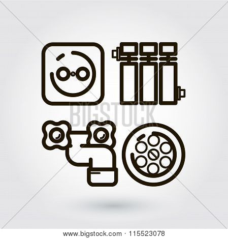 Vector icon engineering communication