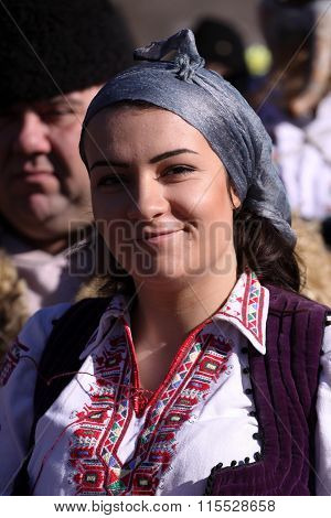 Woman In Traditional Masquerade Costume