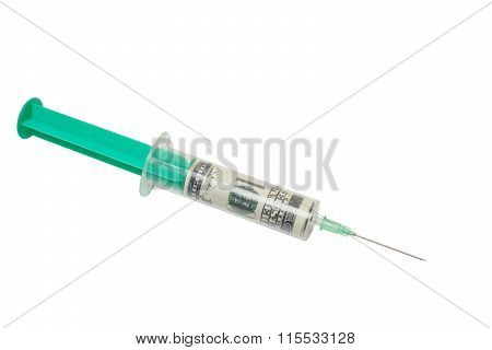 Syringe With Dollar Inside