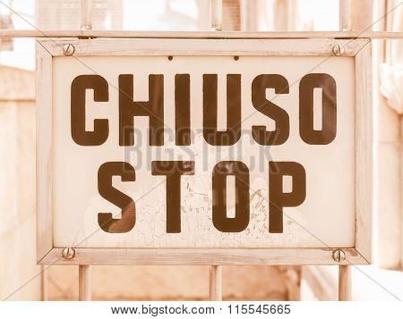 A Sign Vintage