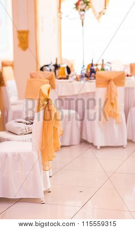wedding chair and table setting for fine dining