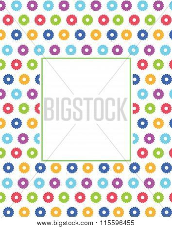 Cute flowery frame and invitation template - vector