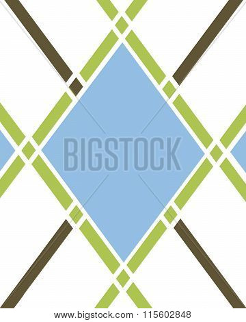 Argyle Vector Frame and Invitation Template