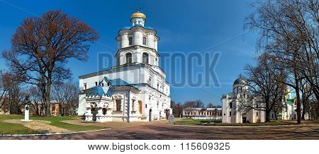 Chernigov, Ukraine - April 13, 2012: Panoramic view of the Collegium