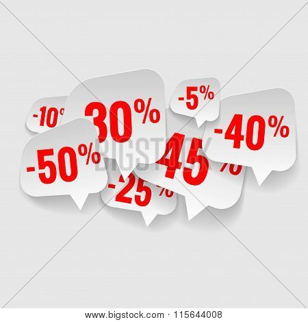 Discount Price Tags. Vector.