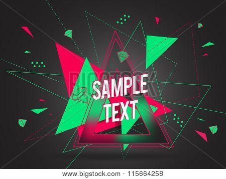 Abstract geometric  colorful vector background.